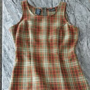 Plaid Sleeveless Dress